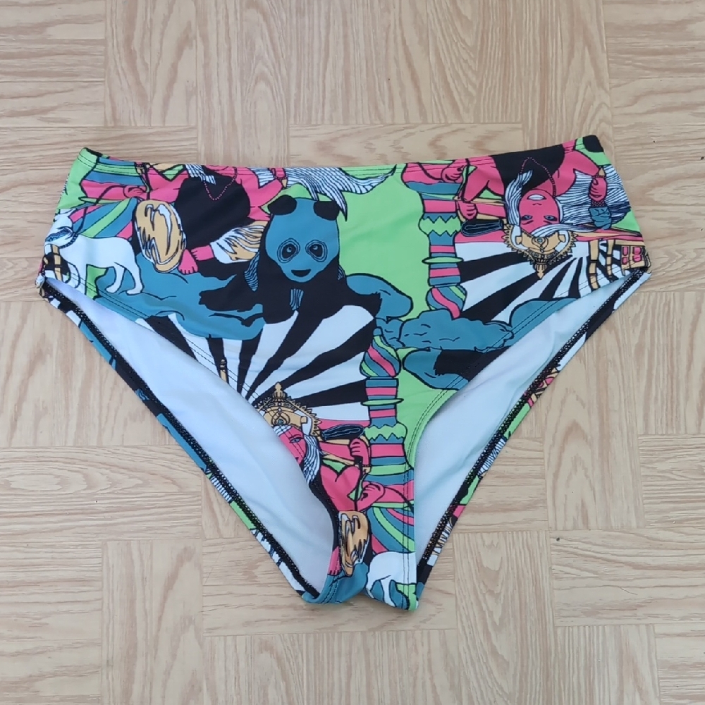 Shein Psychedelic Pattern Bikini Bottoms